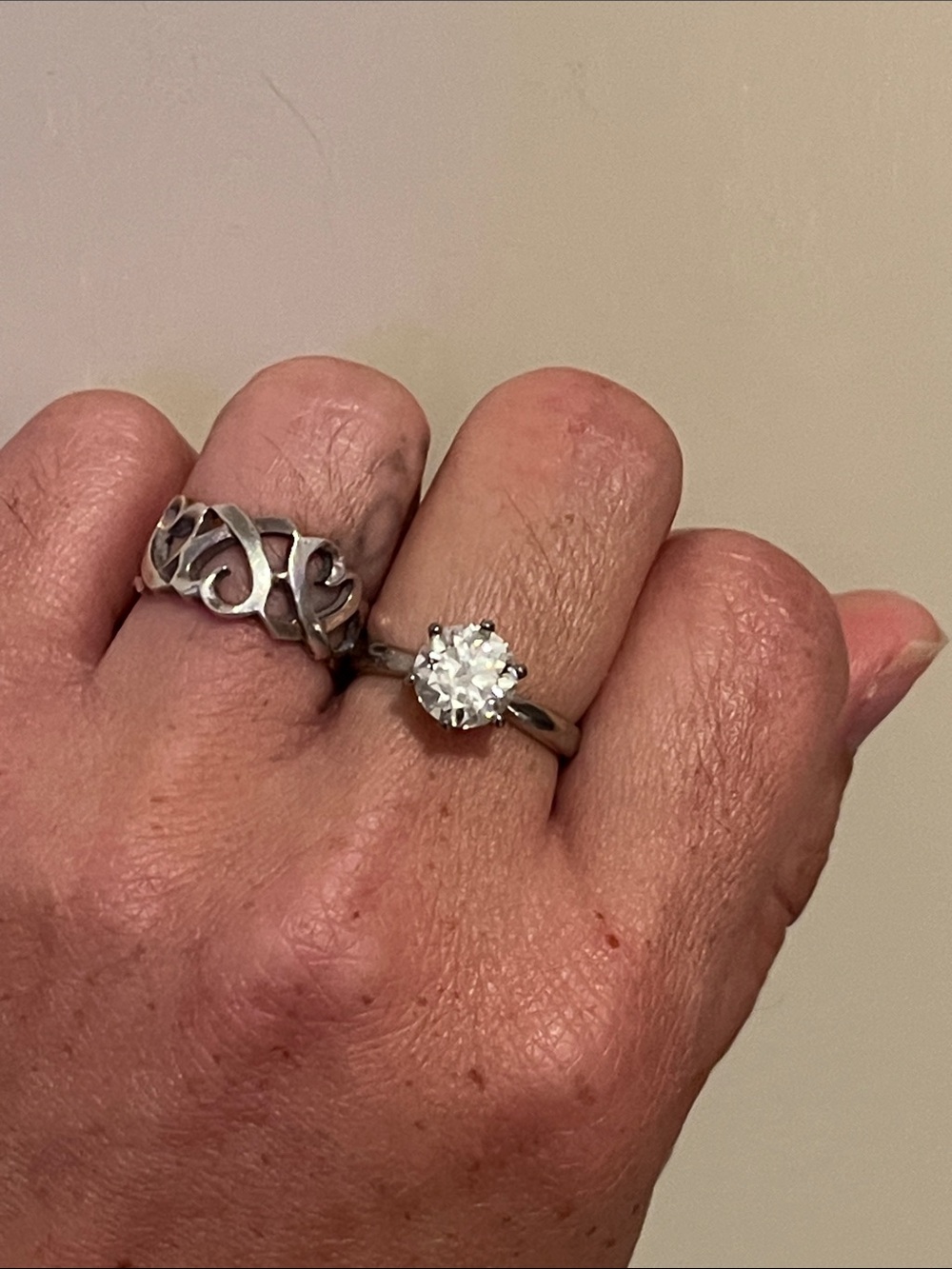 Sterling Silver Solitaire Round-Cut CZ Engagement Ring